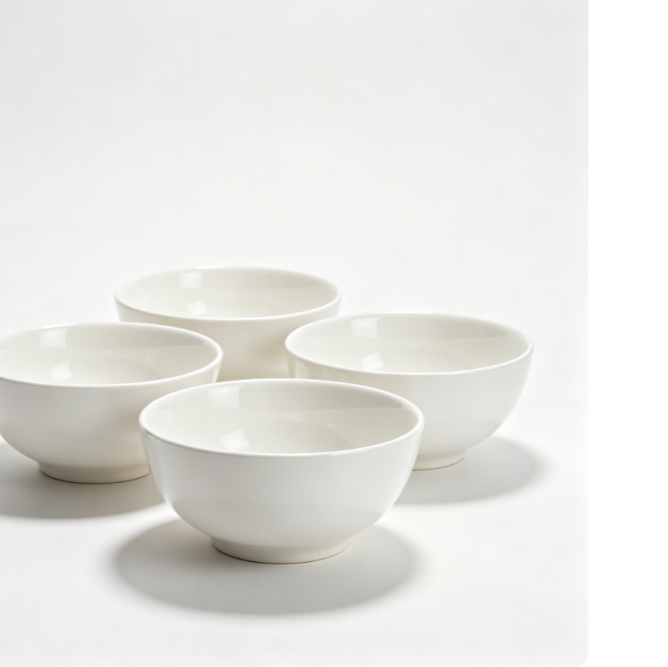 HOUSE OF BEVANS-22 OZ White Ceramic Bowls Set of 4 - Perfect for Soup Bowls for Kitchen, Cereal Bowl, Ramen Bowl, Microwave Safe for Oatmeal, Fruit,Salad and Rice Bowl - Dishwasher & Microwave Safe