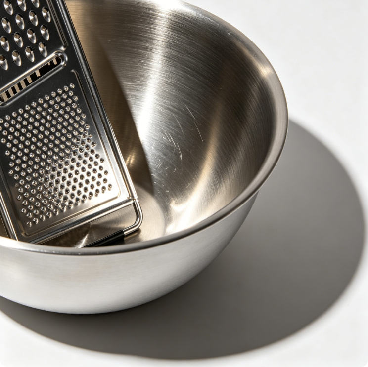 HOUSE OF BEVANS-Mixing Bowls with Airtight Lids Set, 8PCS Stainless Steel Nesting Bowls with Grater Attachments, Non-Slip Bottoms, 5, 4, 3.5, 2, 1.5QT for Mixing & Serving